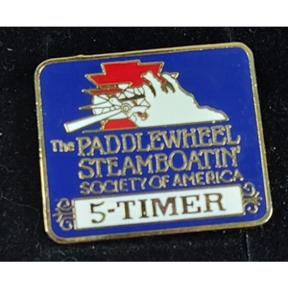 Paddlewheel Steamboatin Society Of America Steamboat 5 Timer Pin - Picture 1 of 3